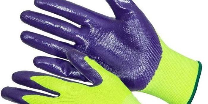 Com camada de trabalho de nitrilo