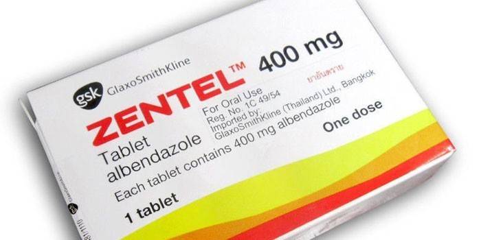 Zentel comprimidos em cartela