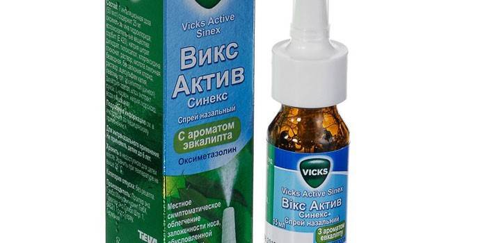 Spray do nosa Vicks Asset w opakowaniu