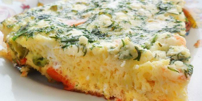 Omlet z twarogiem i ziołami