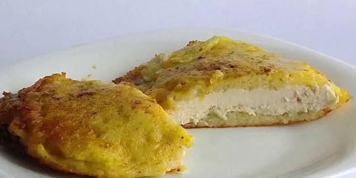 Filete de pollo rebozado con cerveza