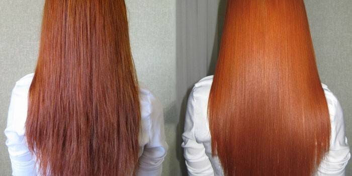 Fotos de cabelo antes e depois do procedimento