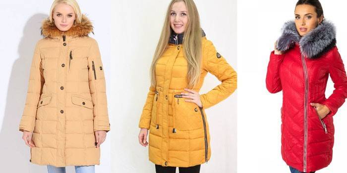 Foto das meninas em casacos de inverno