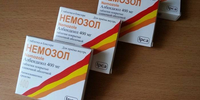 Nemozole comprimidos por embalagem