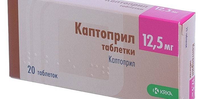 Captopril tablety v balení