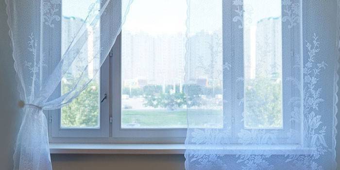 Tul en la ventana