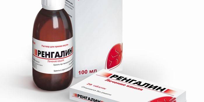 Jarabe y pastillas para la tos Rengalin