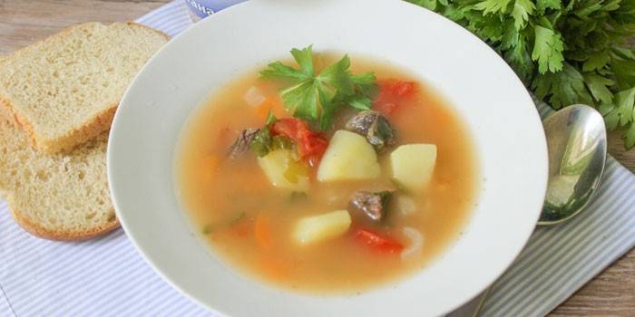 Sopa de carne e batata