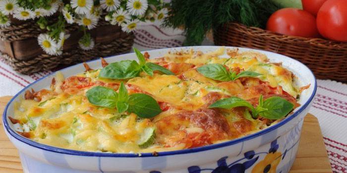 Cazuela de verduras con pasta