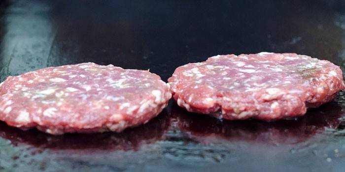 Espaços em bruto de hambúrguer