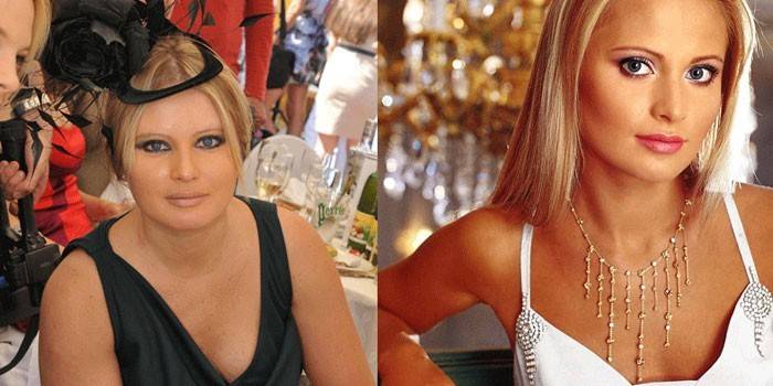 Dana Borisova antes y después de perder peso.