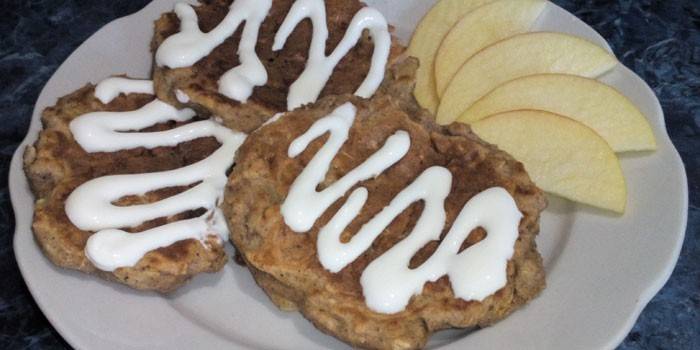 Tortitas de manzana y avena
