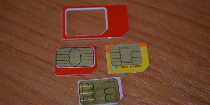 Normal, micro e nano cartão SIM