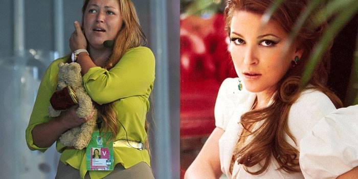 Irina Dubtsova antes y después de perder peso