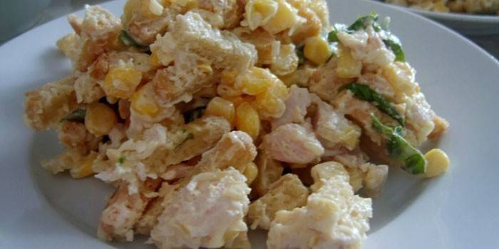 Frango e Salada de Milho
