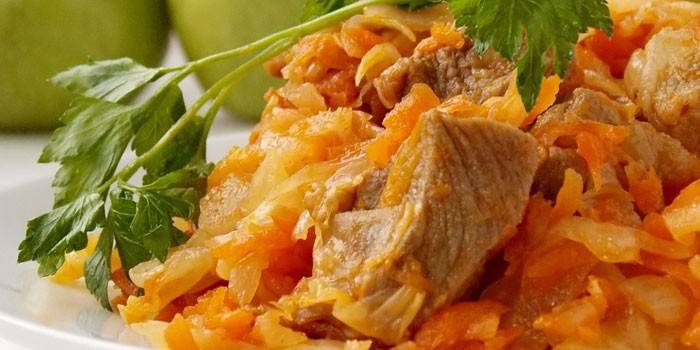 Repolho com carne