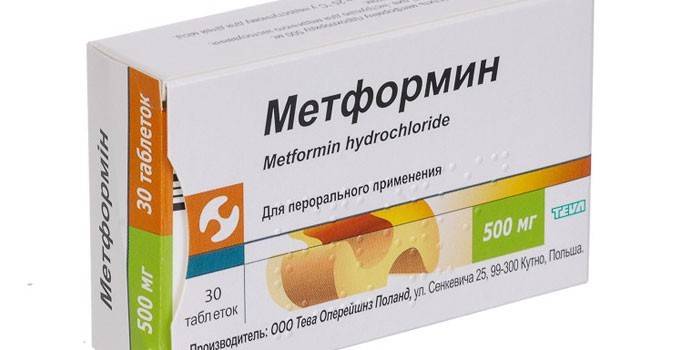 Tabletki metforminy w opakowaniu