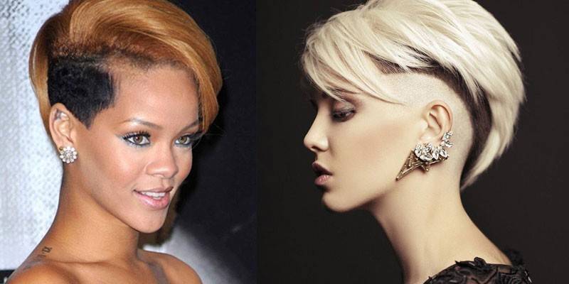 Corte de pelo elegante con varillas afeitadas