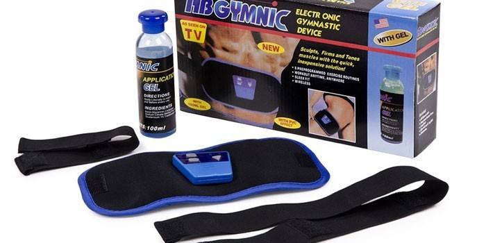 Conteúdo do kit Ab Belt Belt Gymnic