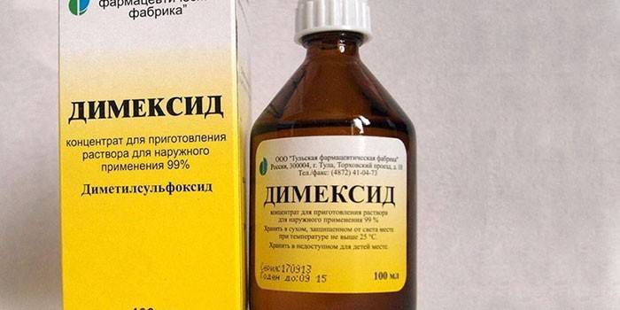 Preparat dimeksydowy w opakowaniu i butelce
