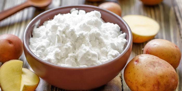 Bir tabak içinde patates nişastası