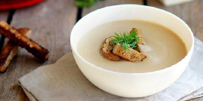 Cogumelo com creme e bolachas