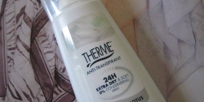 Lótus Branco NOVO Spray Antitranspirante da marca Therme