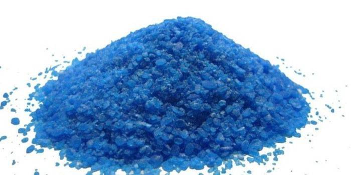 Sulfato de cobre para controlar hongos