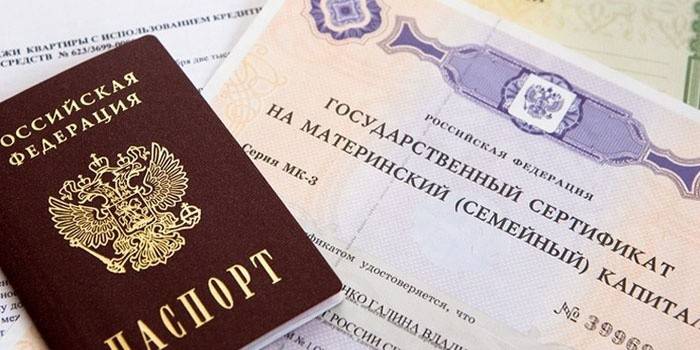 Pasaporte ciudadano y certificado de maternidad