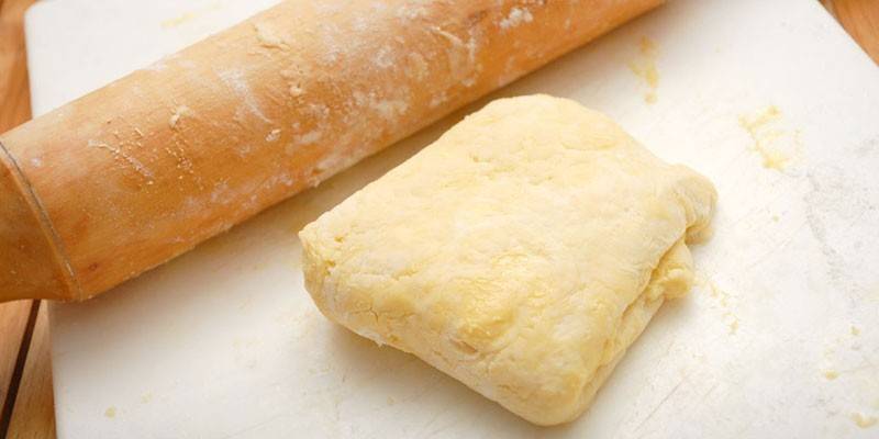 Massa folhada em margarina