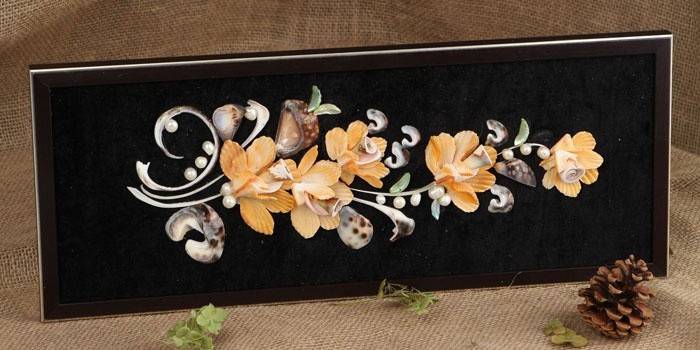 Arreglo floral de concha