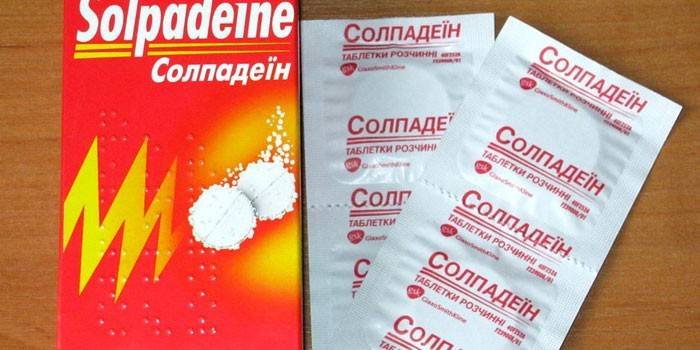 Solpadein w opakowaniu