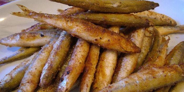 Capelán frito al horno sin aceite