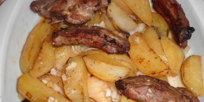 Batata com carne