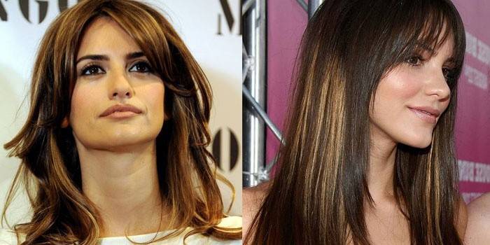 Chicas con cabello teñido usando la técnica de resaltado de Hollywood