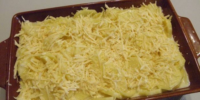 Cazuela de pescado con queso