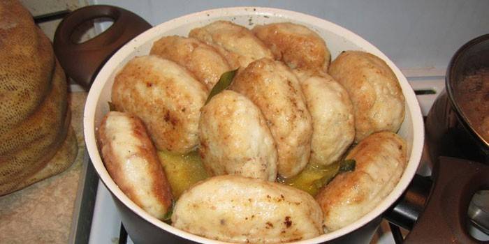 Pasteles de pescado con tocino