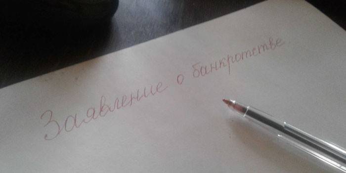 Oświadczenie o upadłości