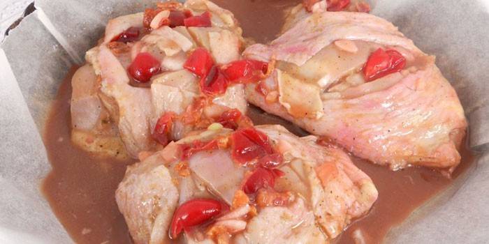 Muslos de pollo en escabeche