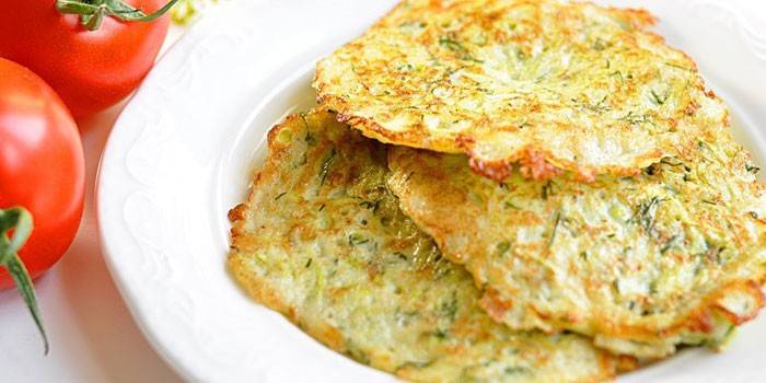 Panqueques de col frita y calabaza