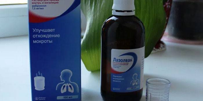 Kašeľový sirup Lazolvan vo fľaši