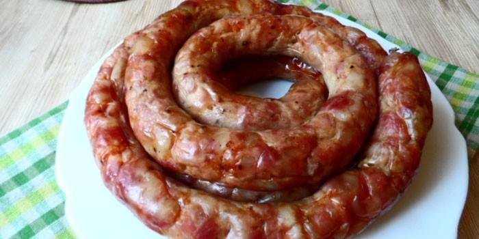 Domowa kiełbasa mielona wieprzowa z boczkiem