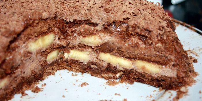 Bolo com bananas
