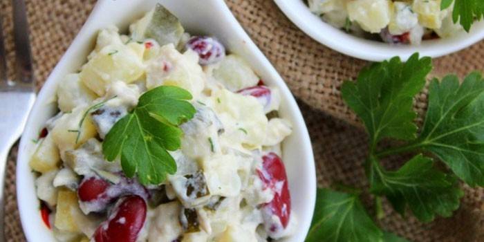 Ensalada de Frijoles con Pechuga