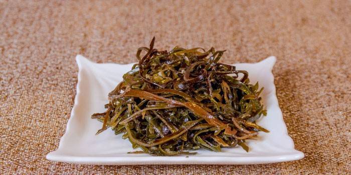 Alga picante com especiarias coreanas