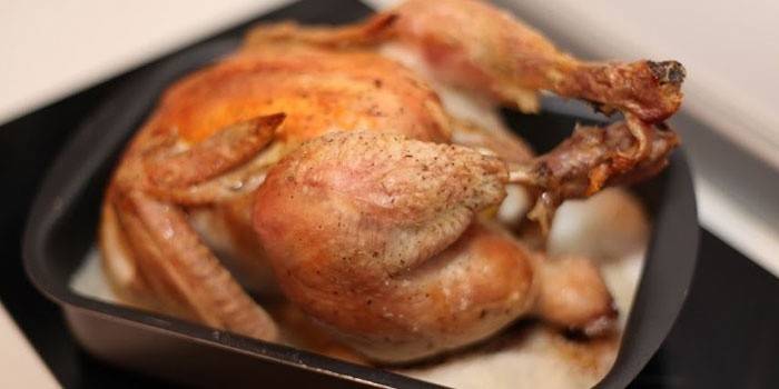 Pollo listo en sal