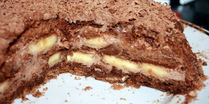 Piernikowe Ciasto Czekoladowo-Bananowe
