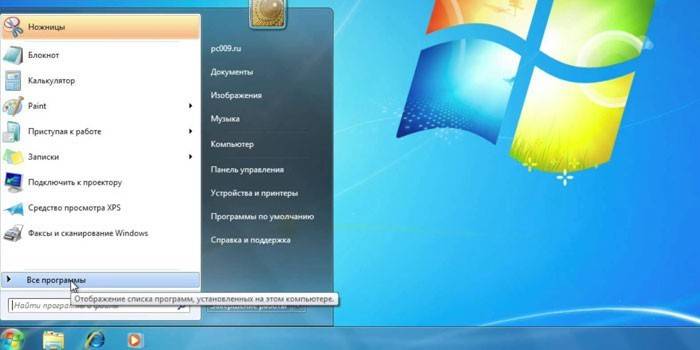 Menu Start systemu Windows