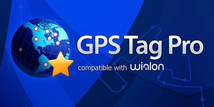 Logotipo da etiqueta do GPS