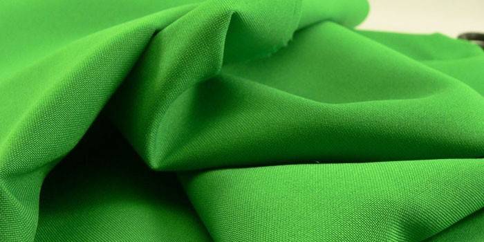 Tecido verde de gabardine